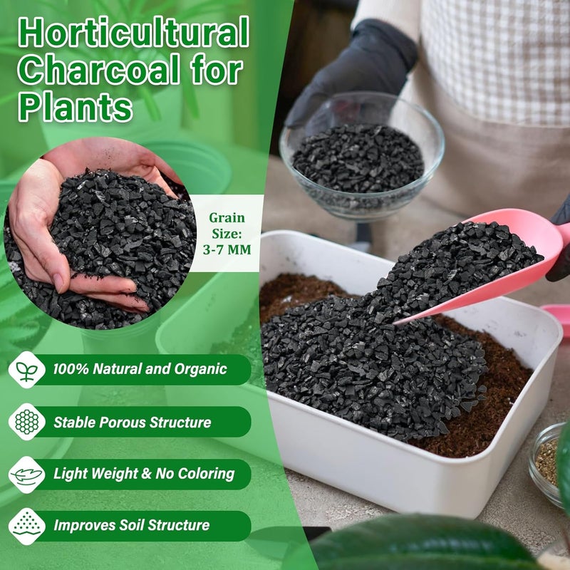 Legigo 10QT All Natural Horticultural Charcoal- Activated Hardwood Plant Charcoal for Soil Amendment, Conditioning Bonsai Soil, Succulent, Terrarium Supplies, Indoor Plant Potting Soil - Image 2